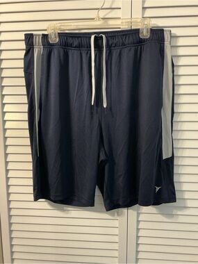 Old Navy Navy Athletic Shorts with Light Gray Side Panels